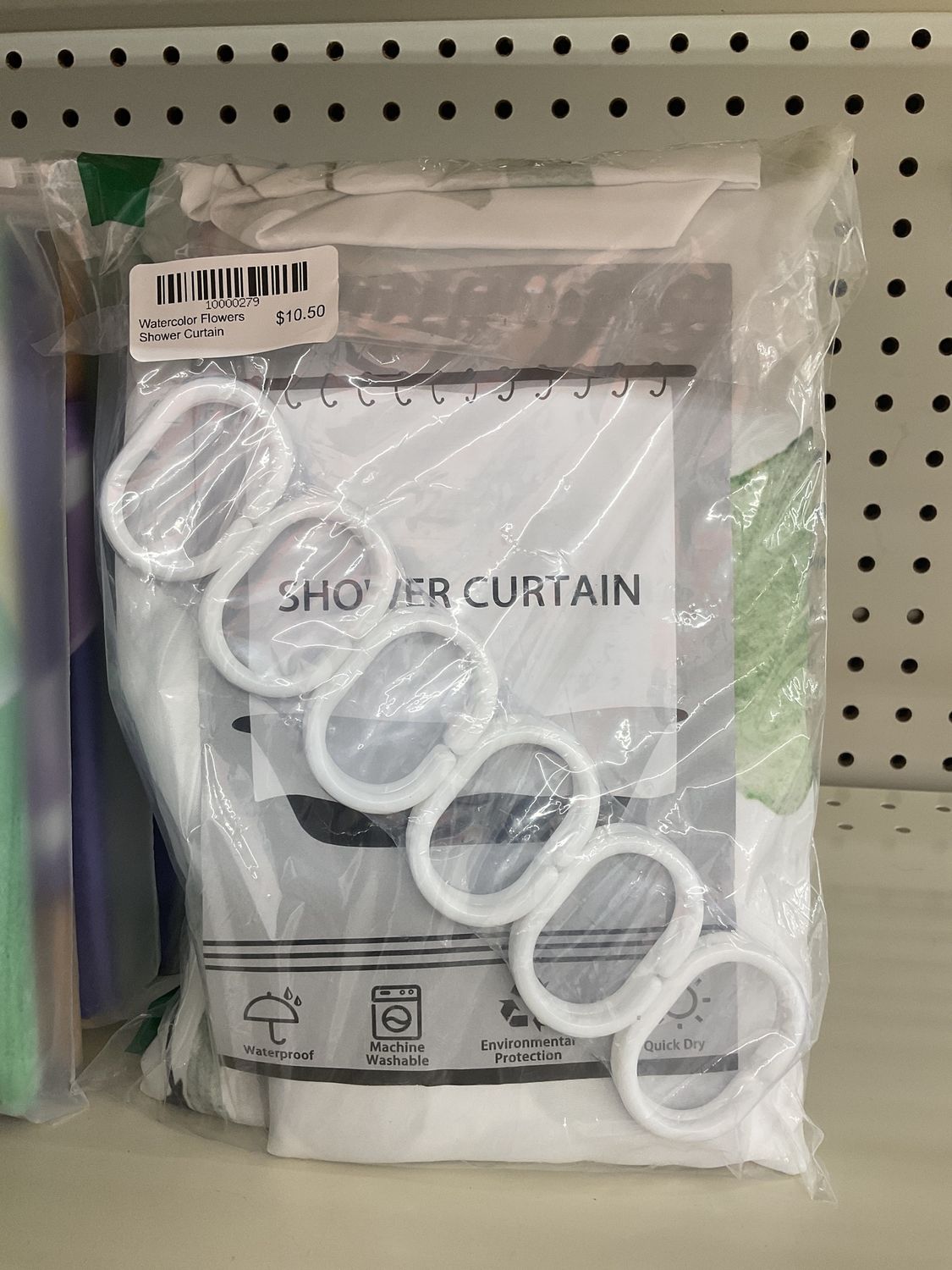 Watercolor Flowers Shower Curtain