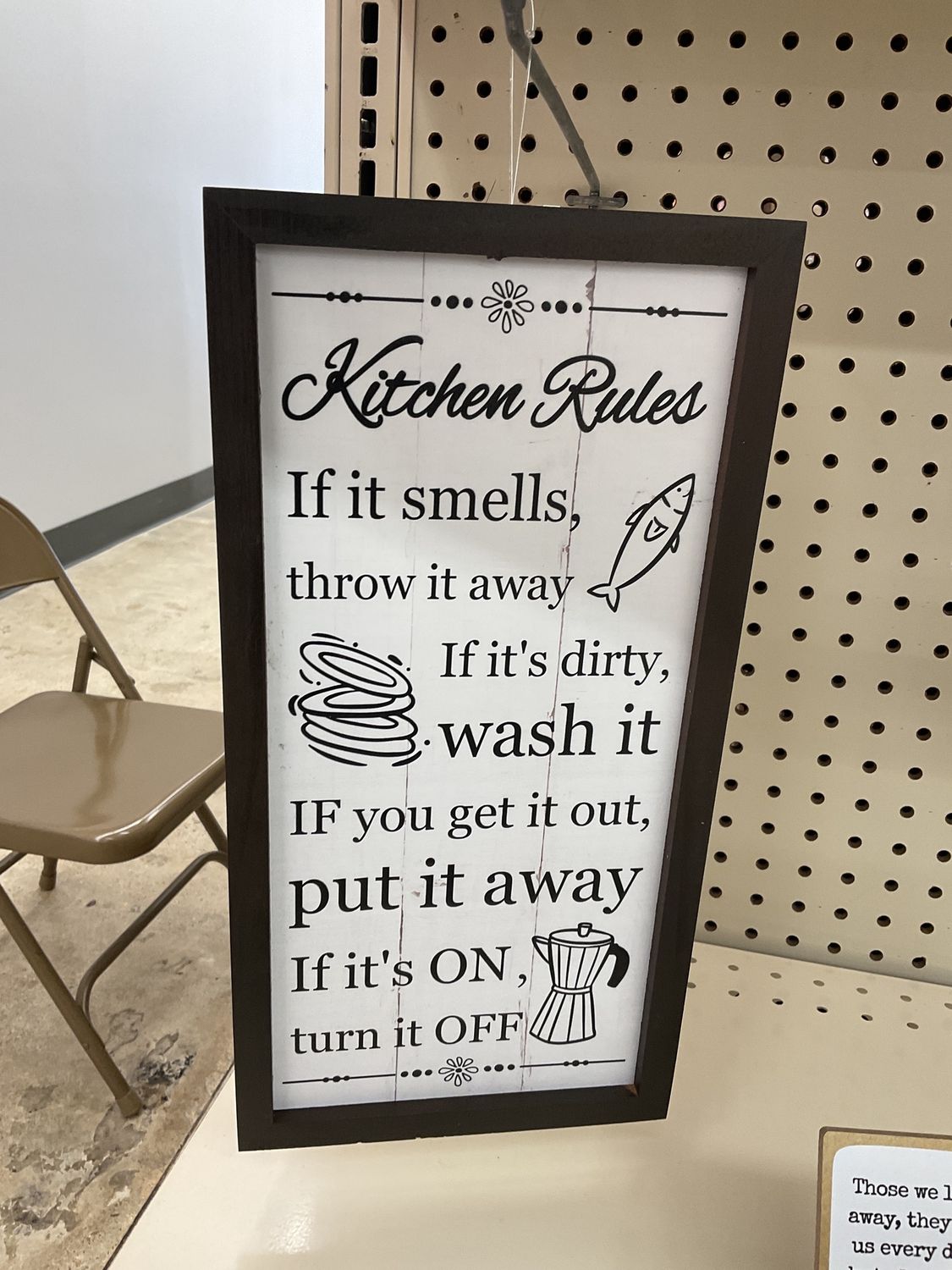 Kitchen Rules Sign