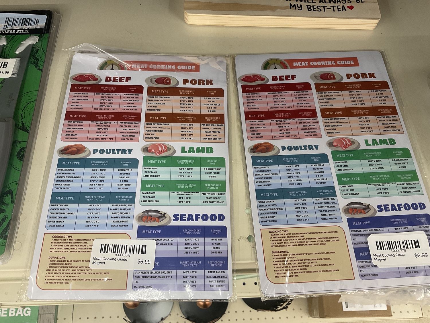 Meat Cooking Guide Magnet