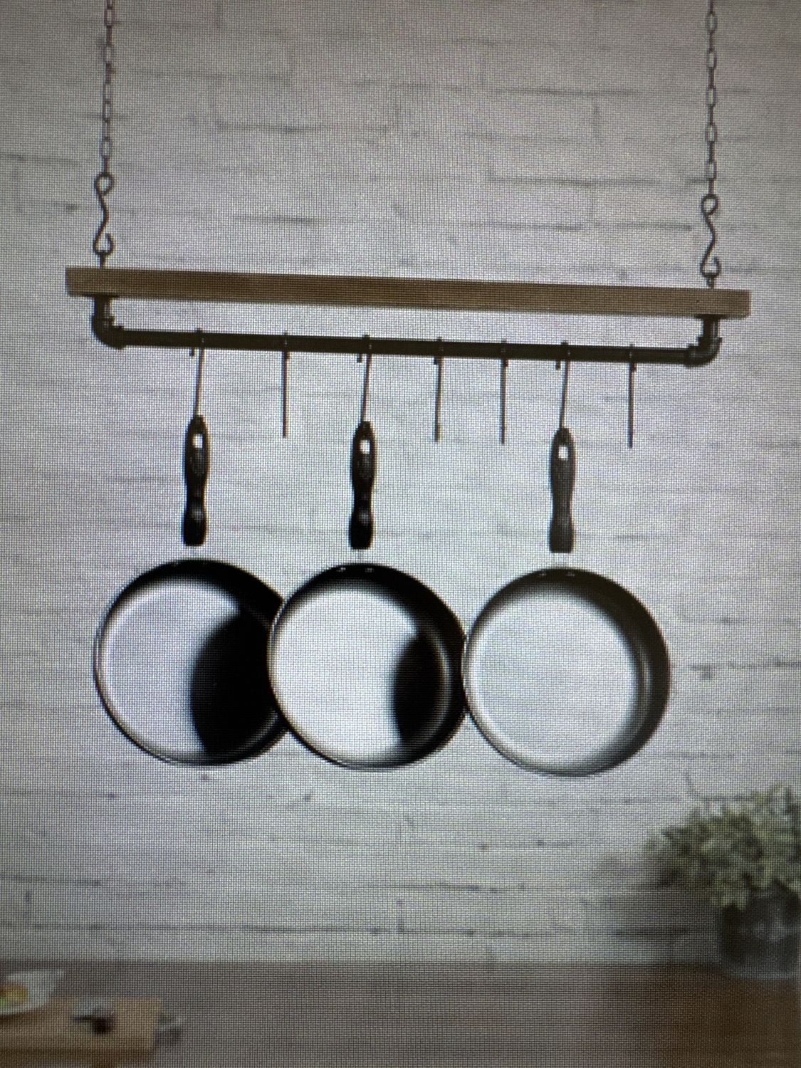 Rectangle hanging pot rack