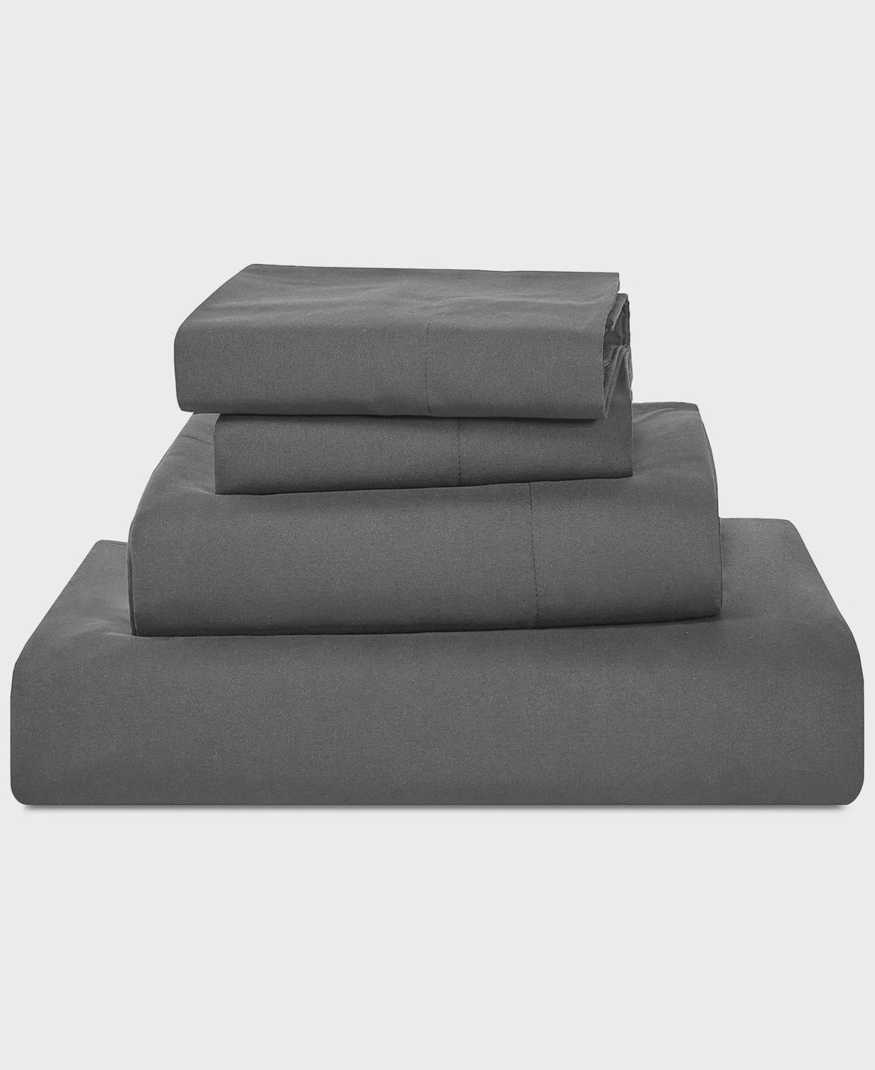 4pc Queen Microfiber Set Dark Gray