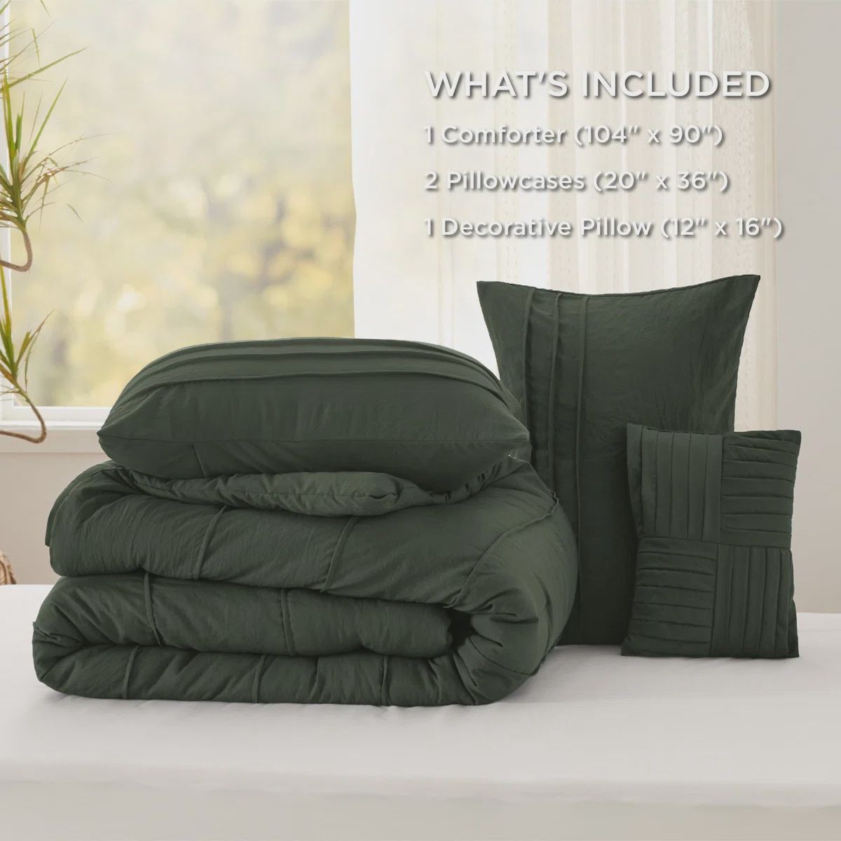 Bedsure Green Queen 4PC Set
