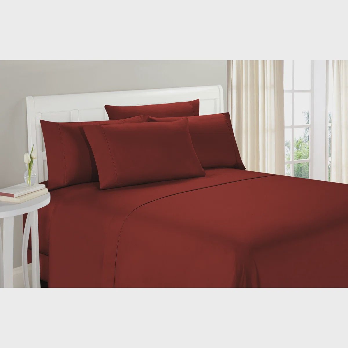 Burgundy 6PC Sheet Set