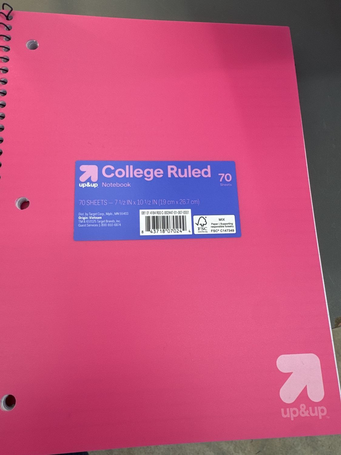 pink notebook