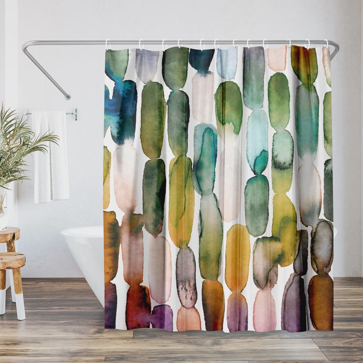 Watercolor Stroke Shower Curtain
