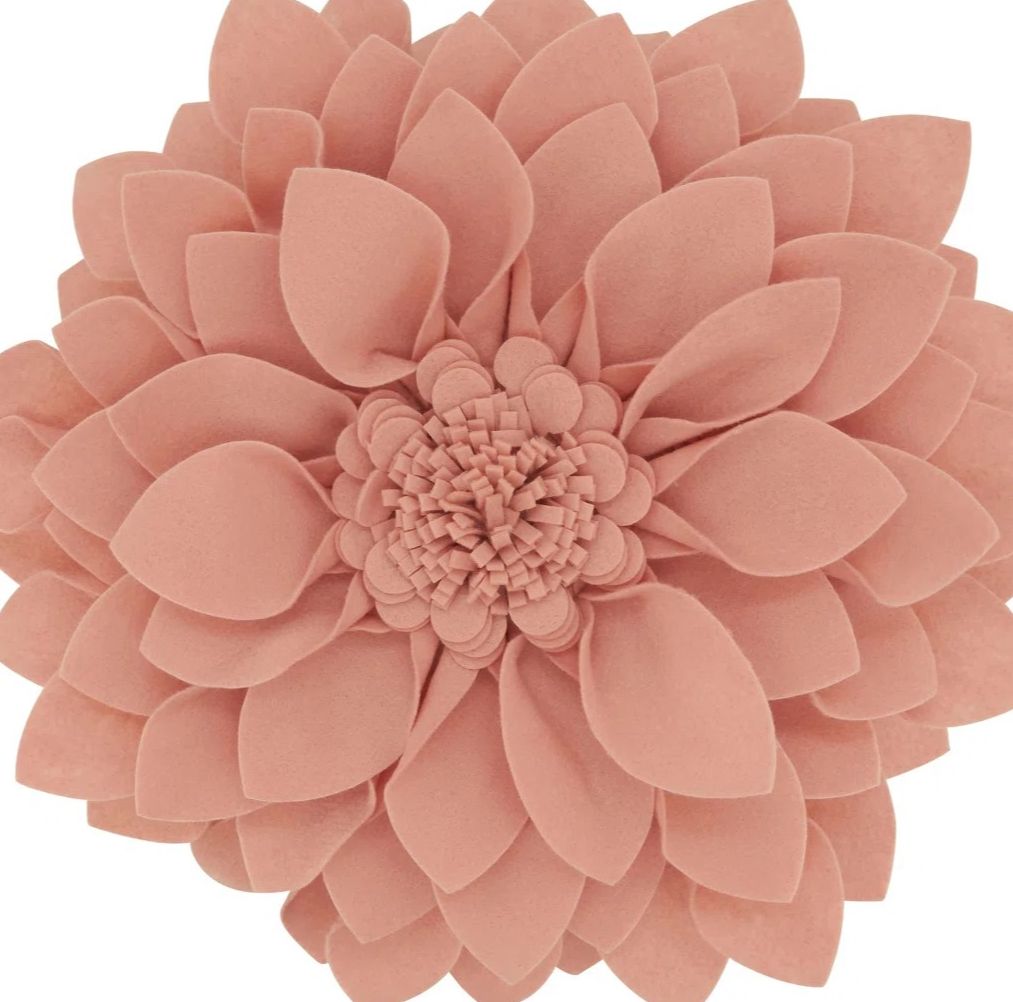 Round Flower Pillow 13x13