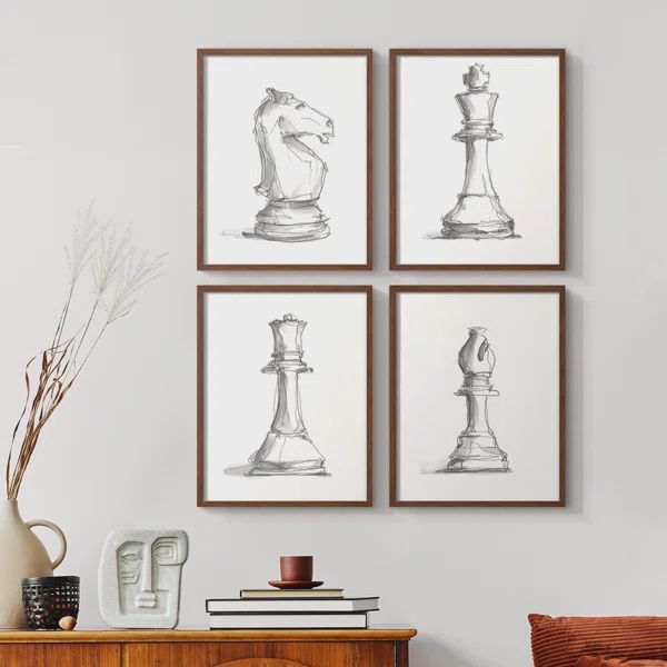 Set of 4 Chess Framed Art