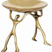 Brass Man-Lady with Bowl