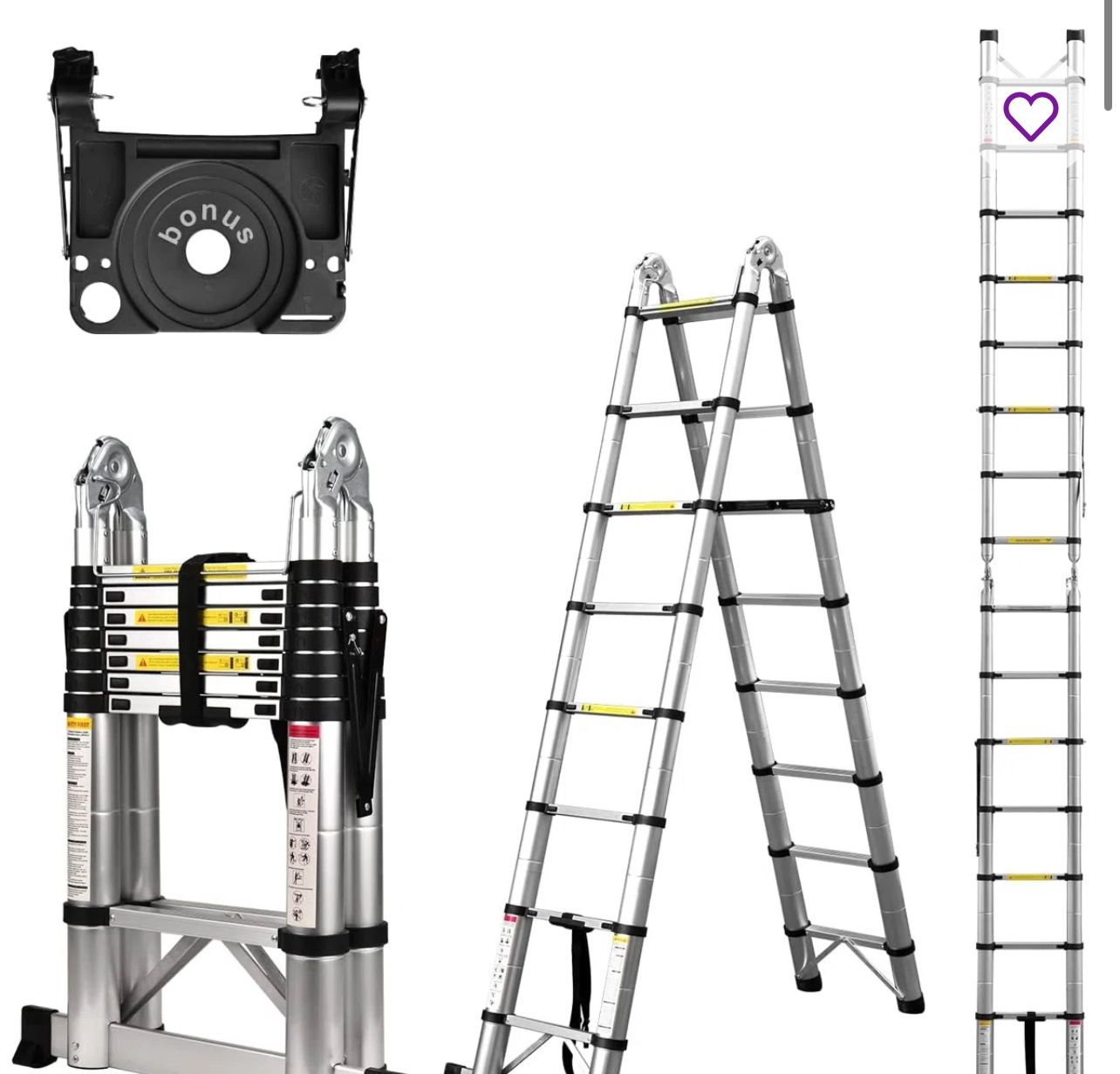 16.5’ Extension Telescoping A Frame Ladder