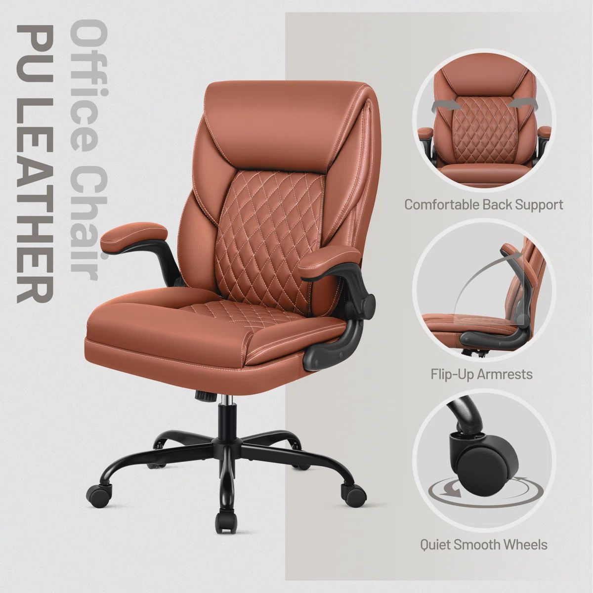 Ergonomic Faux Leather Office Chair