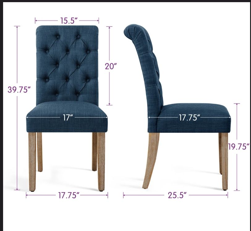 selena upholstered parsons chairs 2pk