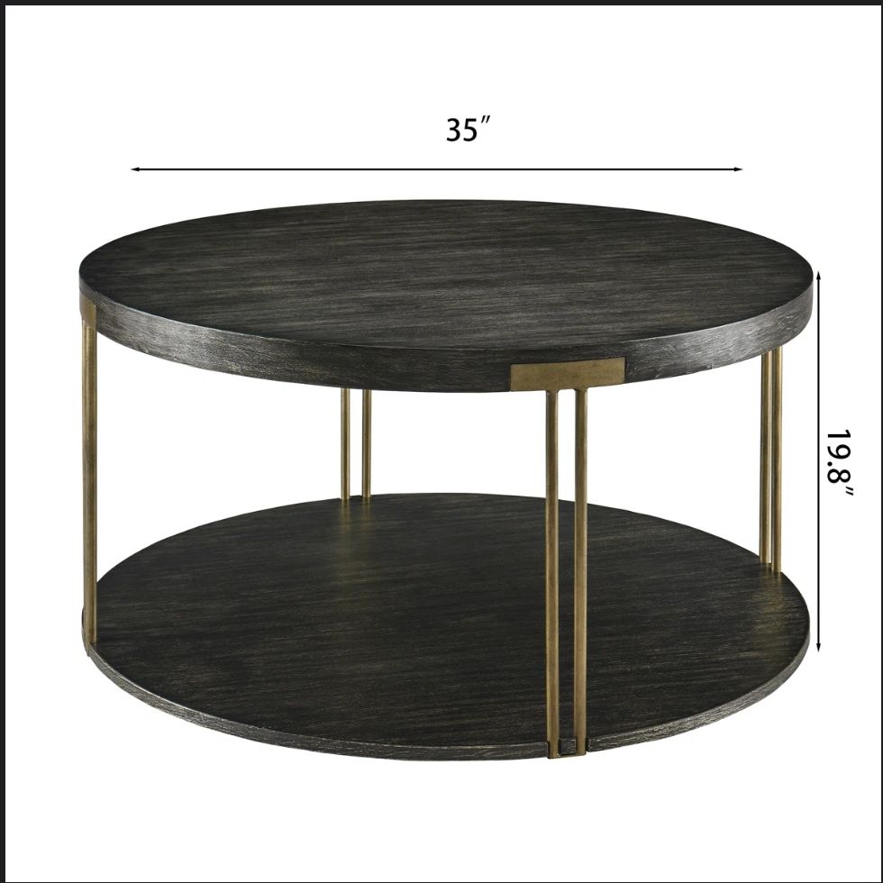 fanny 35in brushed round cocktail table