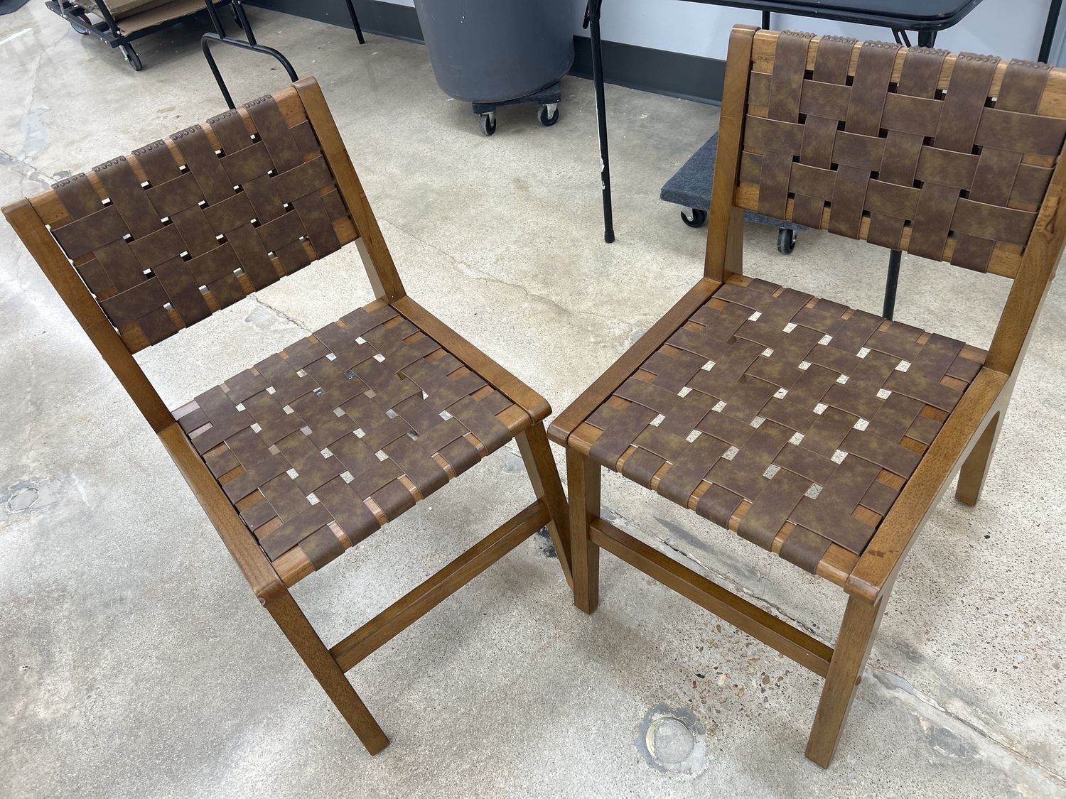 Faux Leather Woven 2pk