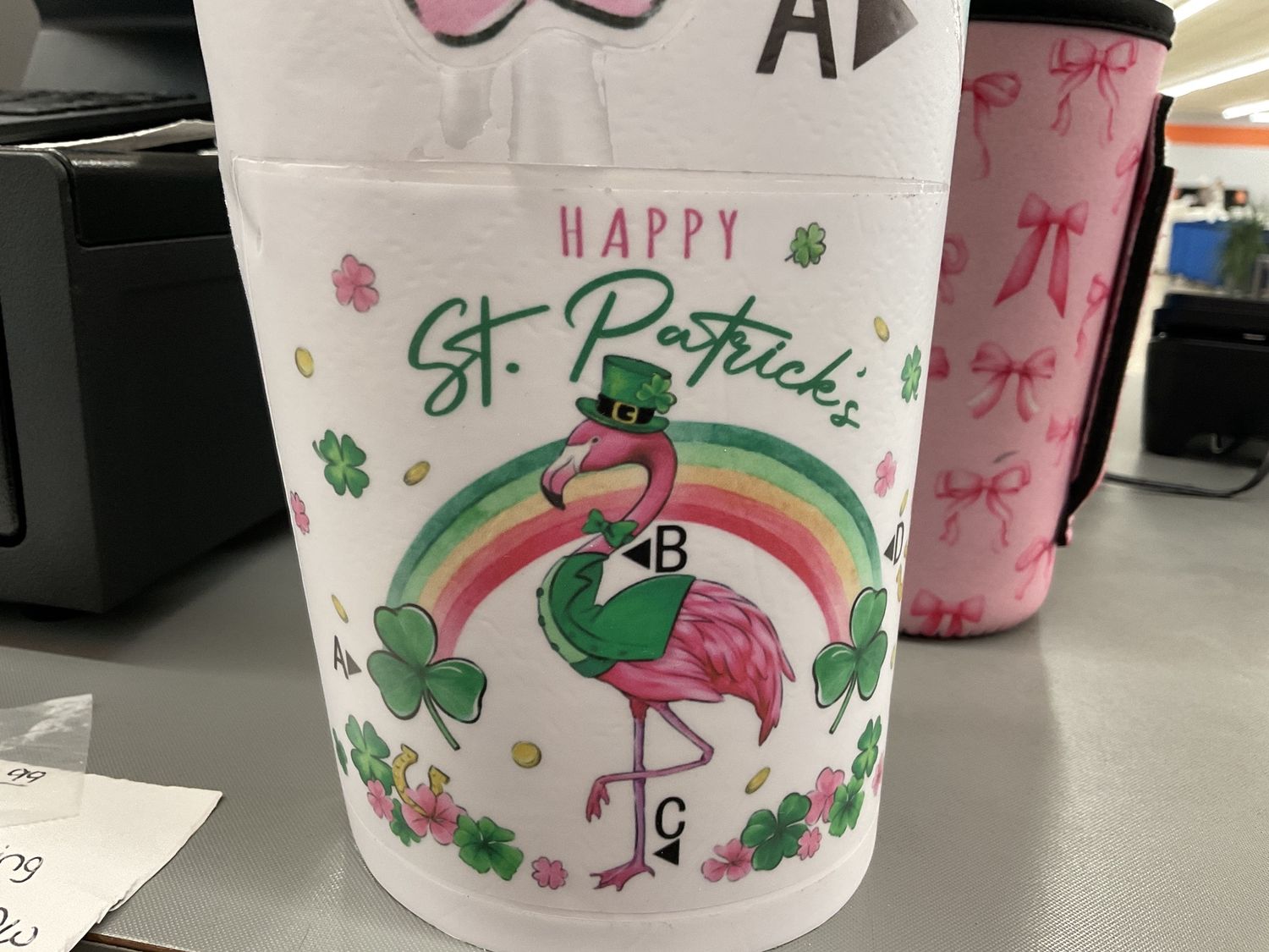 St.Patricks Day Flamingo Wall Decal