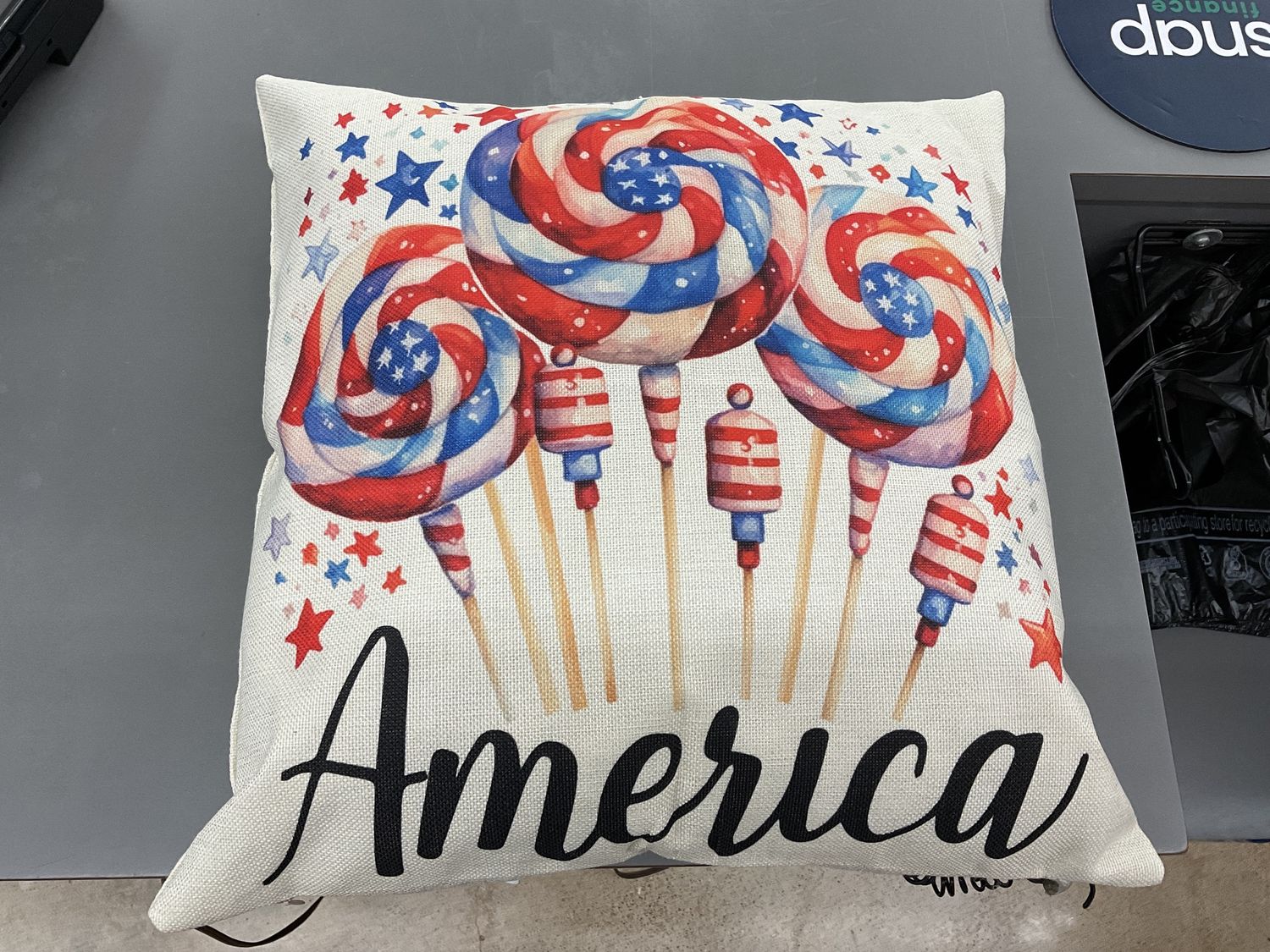 America Pillow Fourth of July