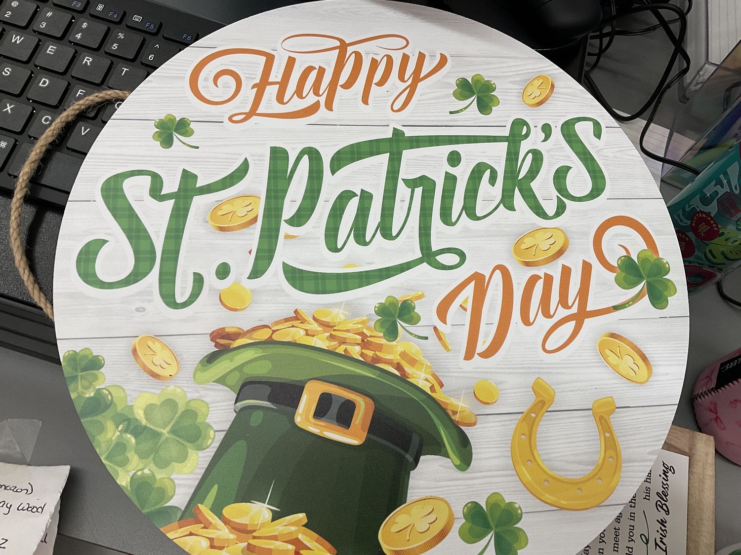 St.Patricks Day Door Plaque 12x12
