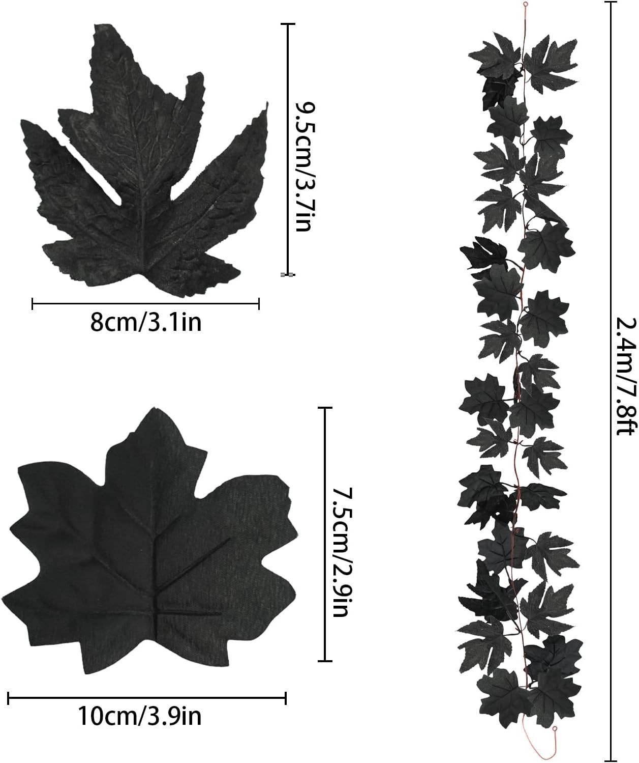 Black maple leaf garland