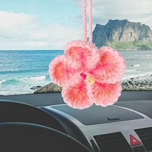 Crochet Hibiscus Hanging Decor