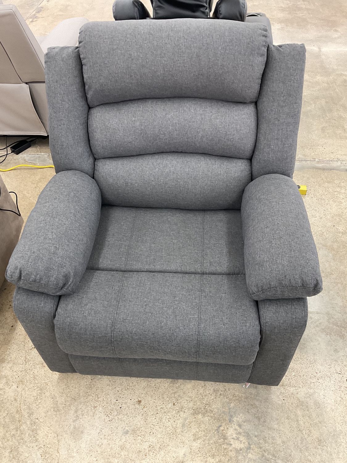 Gray power recliner