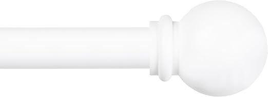 Kenny Curtain Rod White 24-48in