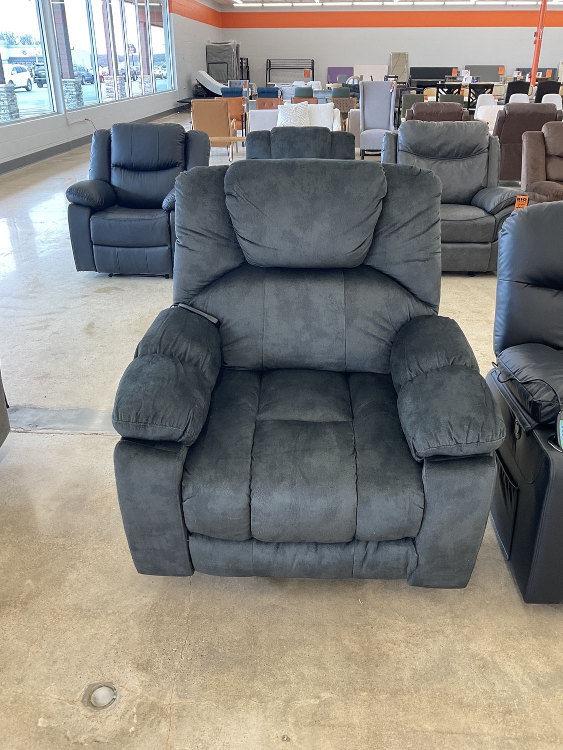 Gray,Green power lift, heat and massage recliner