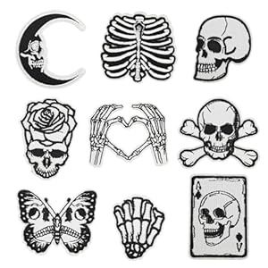 9pc Embroidery iron on patches