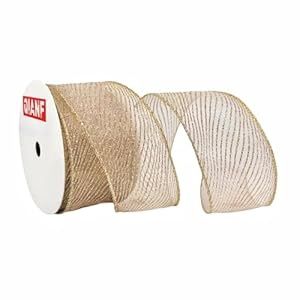 Sheer Ribbon With Glitter Stripes