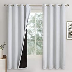 52x63 Grey Curtains 2pk