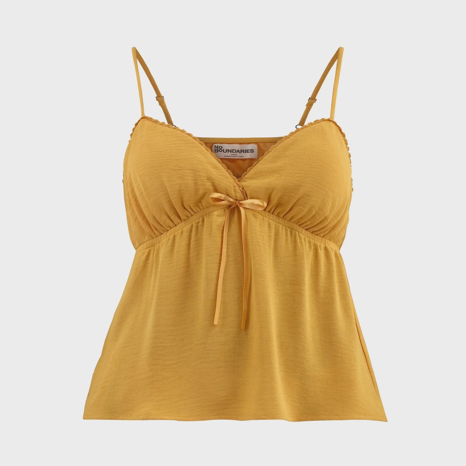 No Boundaries Babydoll Tank (yellow)
