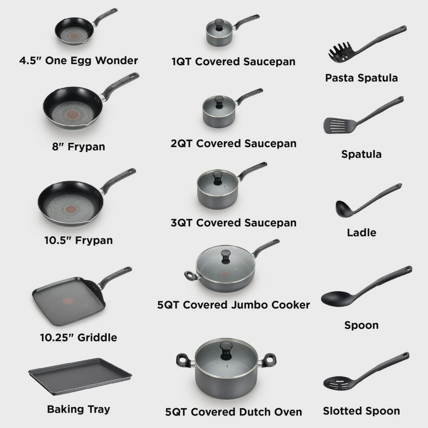 T-fal Easy Care 20 Piece Non-Stick Pots and Pans