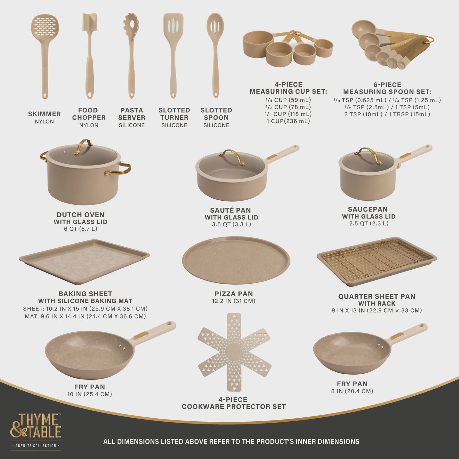 Thyme &amp; Table 32 Piece Cookware set