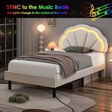 Homfa "Pedal" Platform w/LED lights &amp; drawer, TWIN