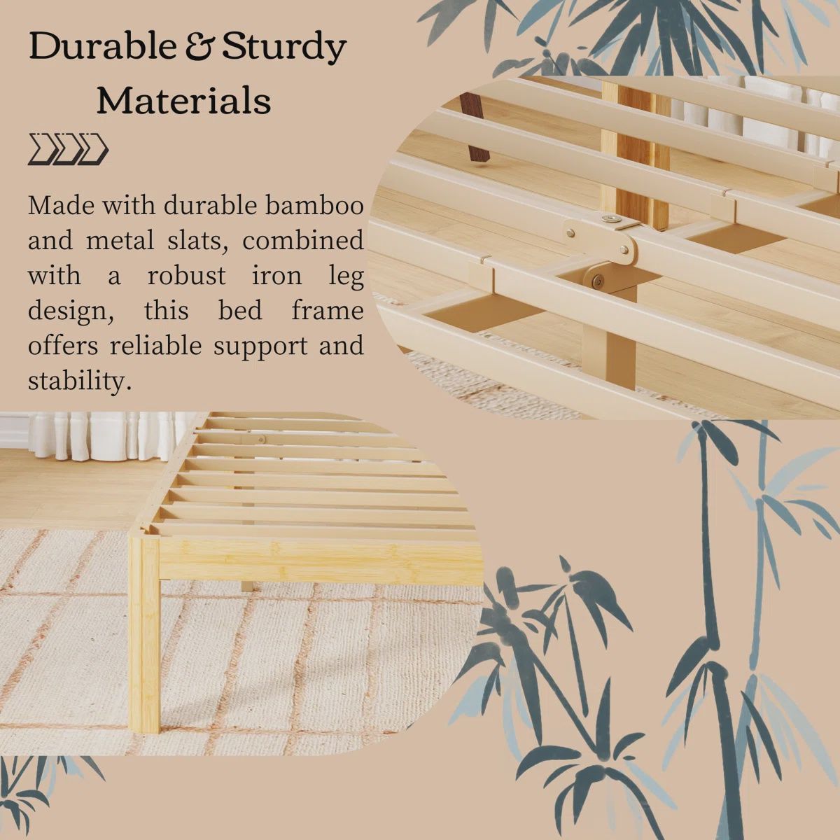 King Bamboo Platform Frame