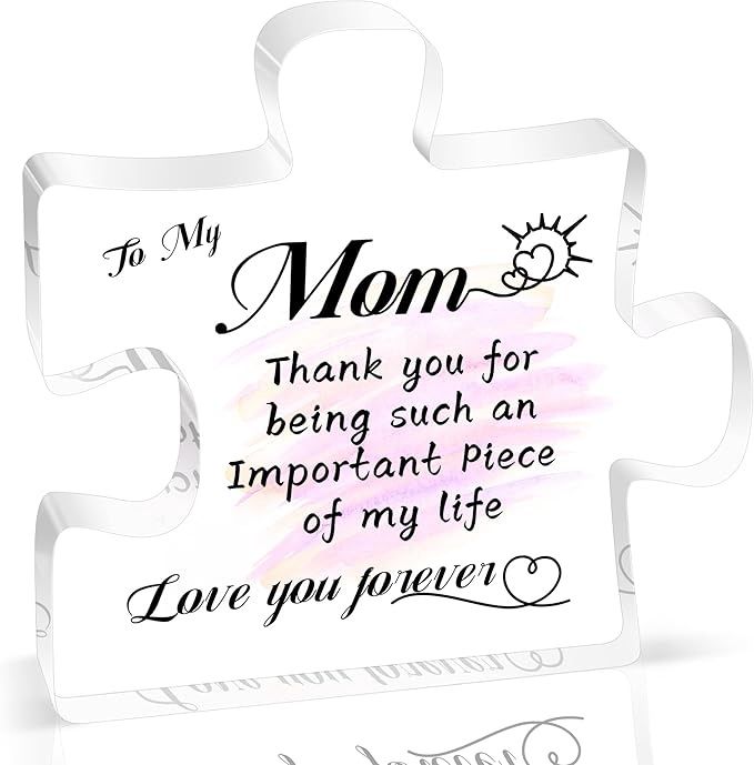 "Mom" Puzzle Plaque
