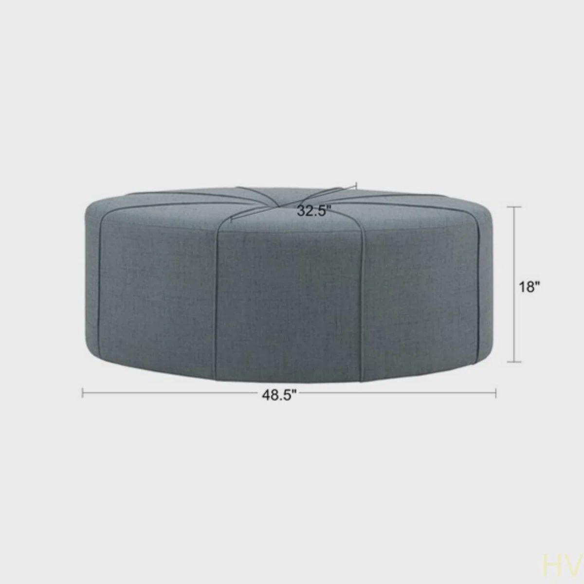 Cocktail Ottoman, Grey