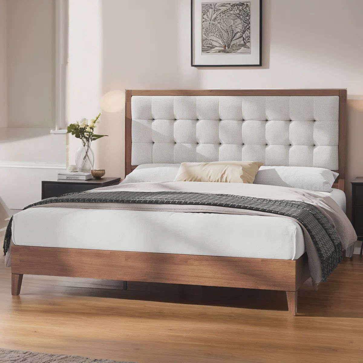 Logan Upholstered King Platform Bed