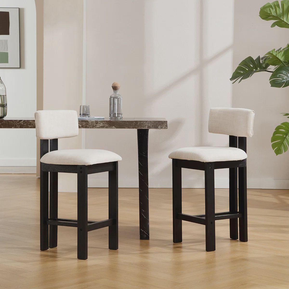Modern Upholstered Stools 2pk.