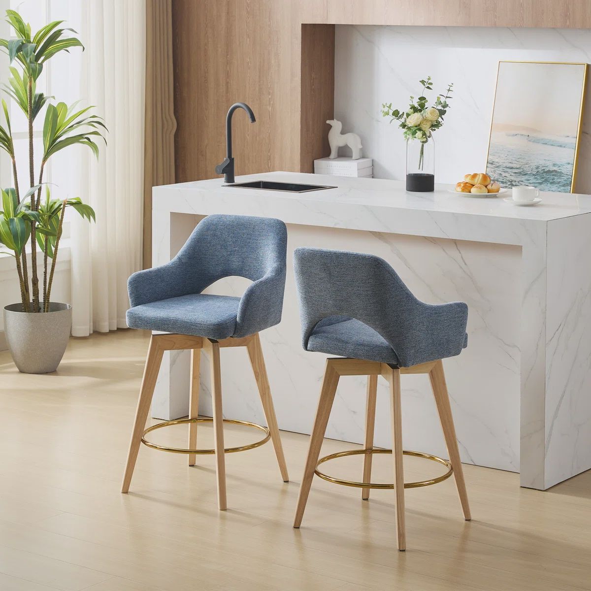 Lovetro Swivel Counter Stool (2PK)