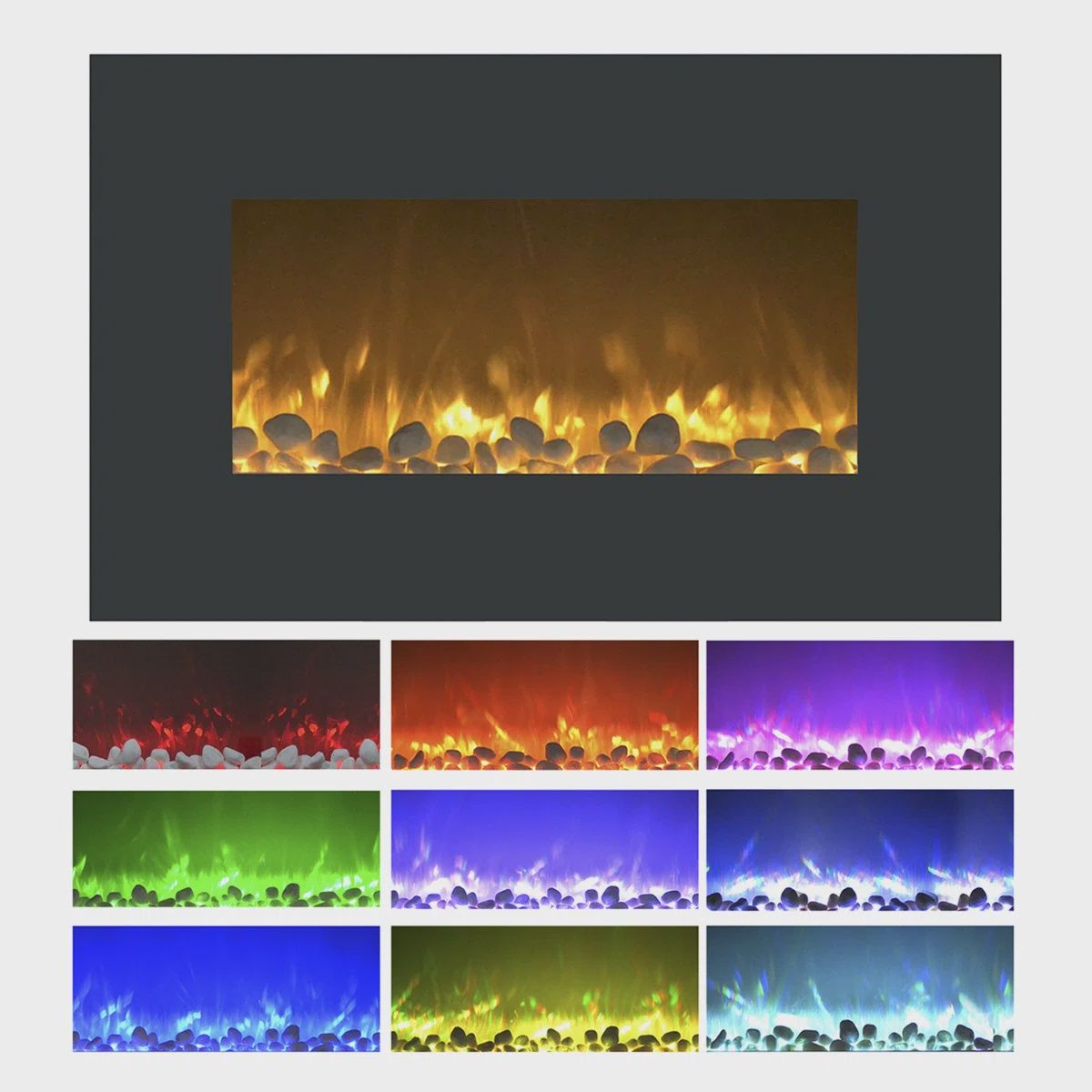 Orren Ellis 36in Wall Mount/Stand Fireplace