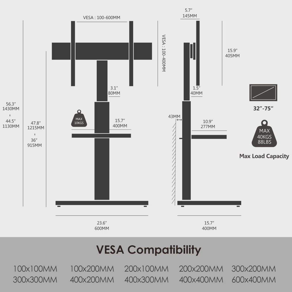 Universal Swivel TV Stand