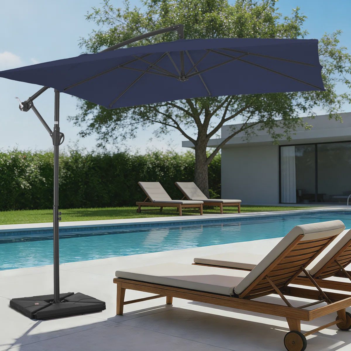 Offset Patio Umbrella and Stand