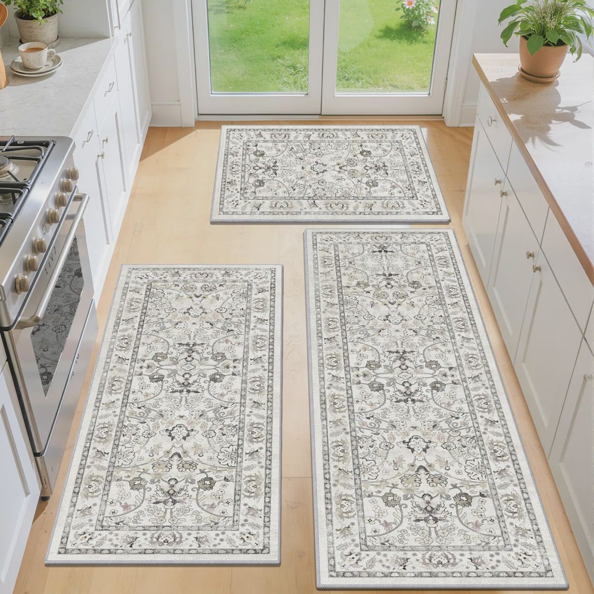 Nylon Fleece Washable Kitchen Rug