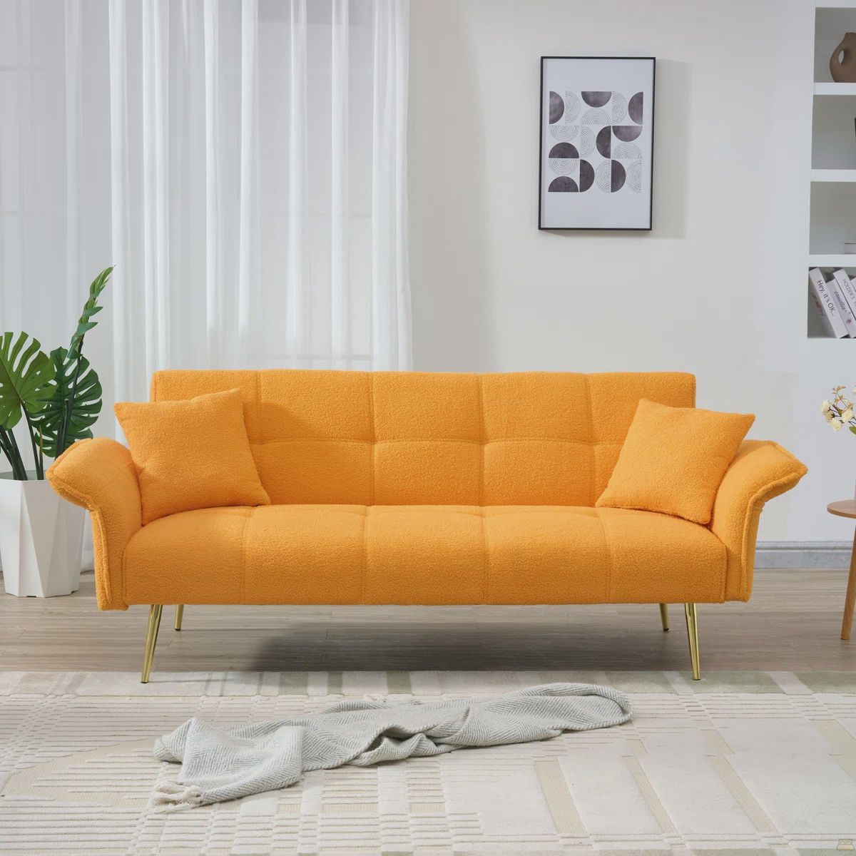Orange Futon Sofa Bed