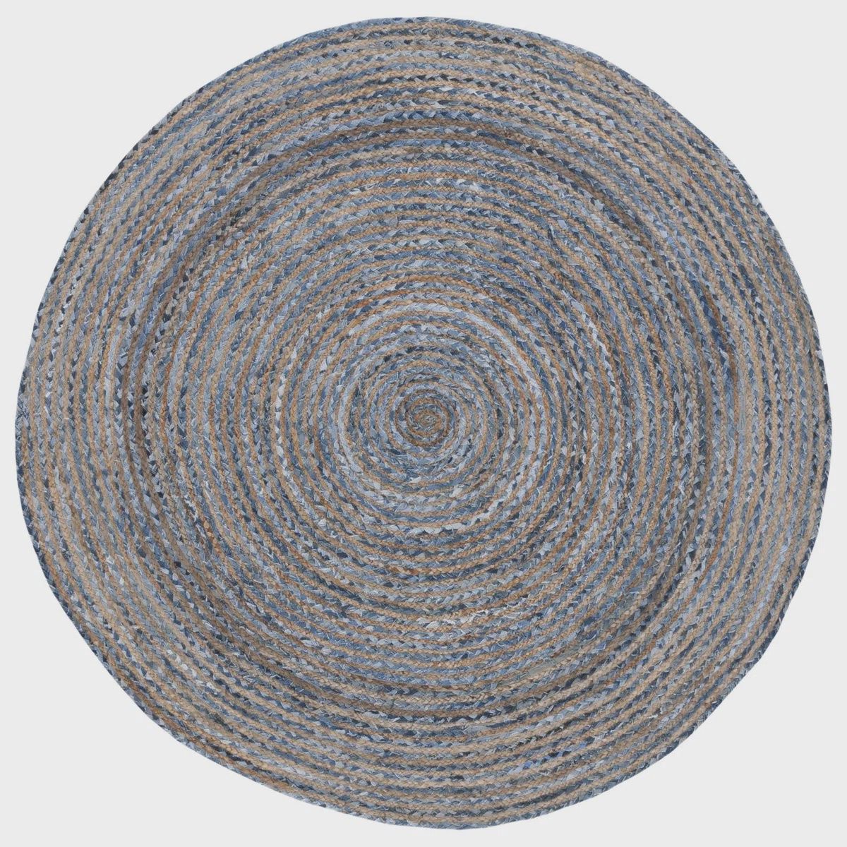 Flatweave Blue/Natural Rug 36in