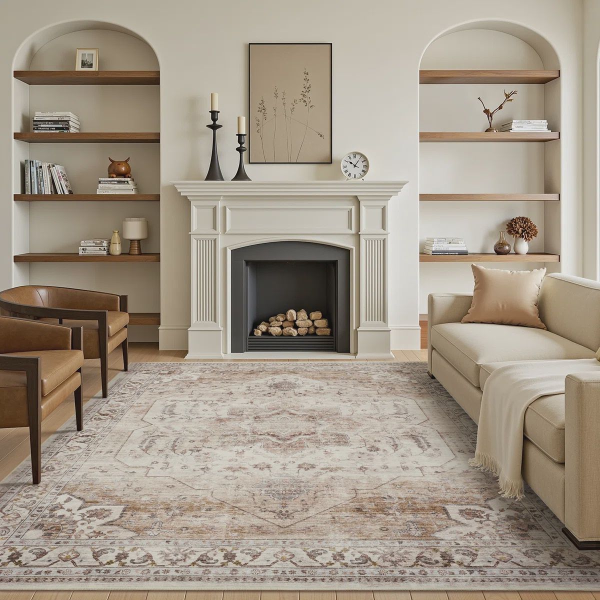 Soft Oriental Washable Rug, 9x12