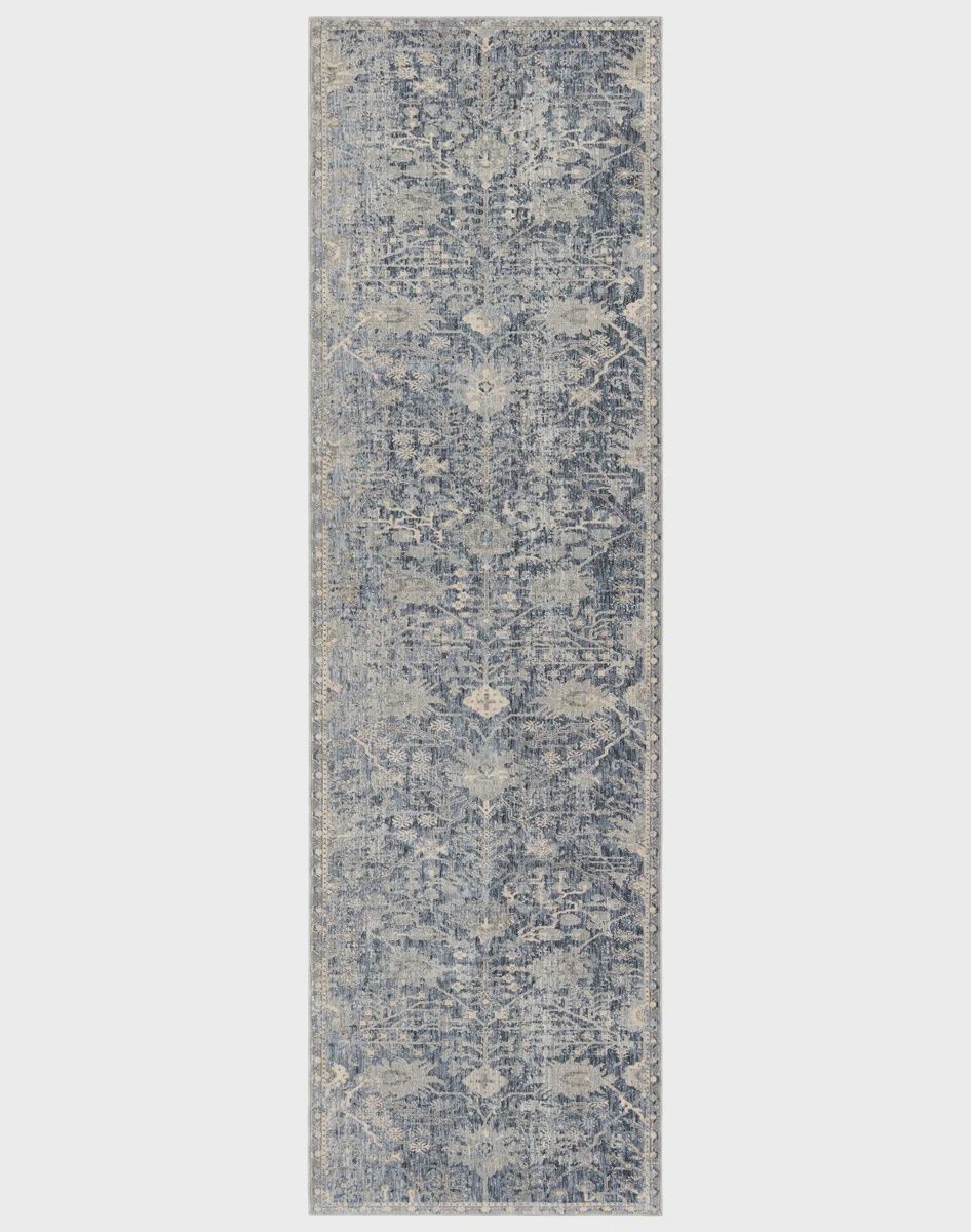 Blue Floral Runner, 3x10.5