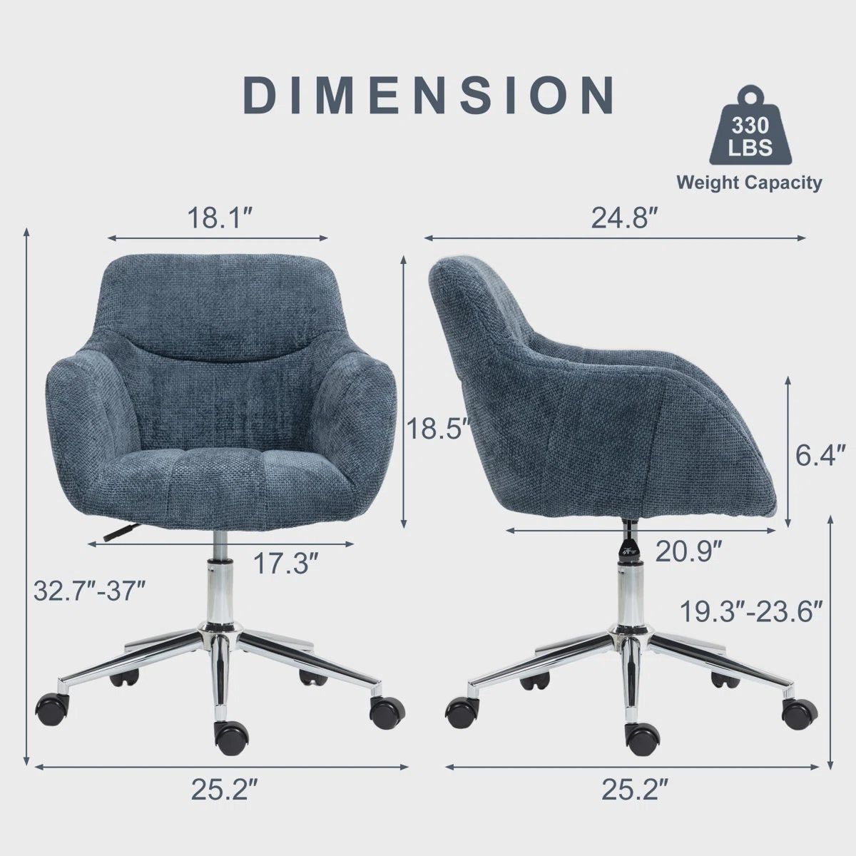 Soft Chenille Office Chair