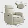 Cream Yellow Swivel Recliner
