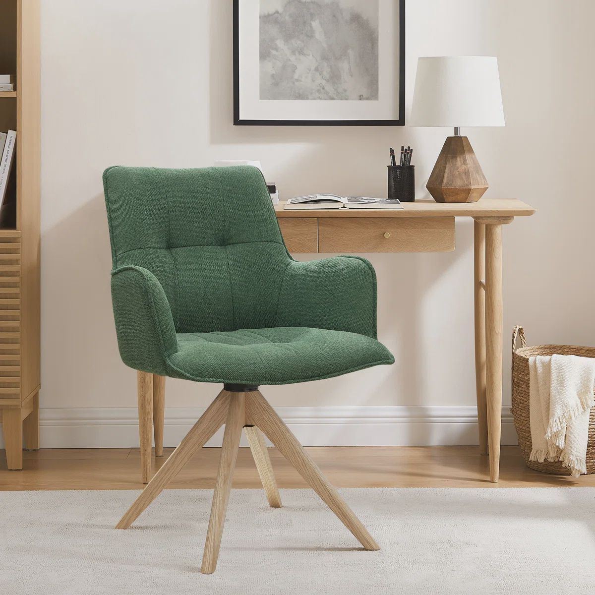 Green Swivel Office Chair