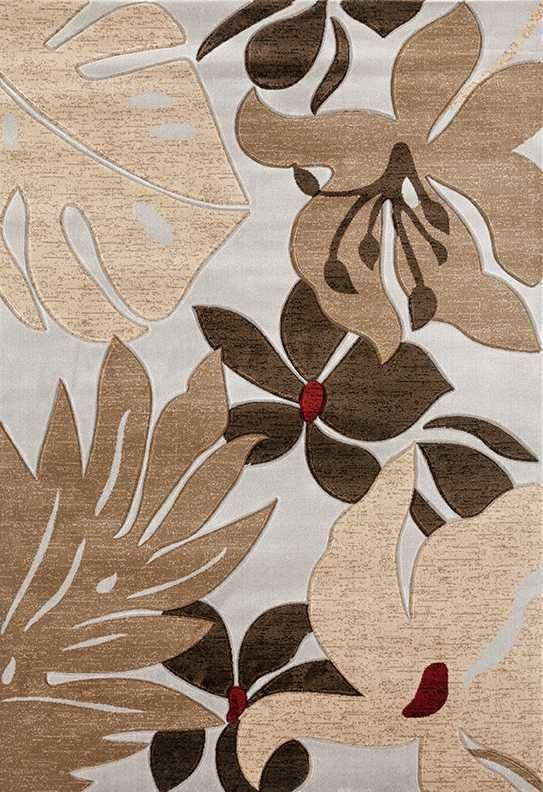 Light Gray/ Brown Rug (5x7)